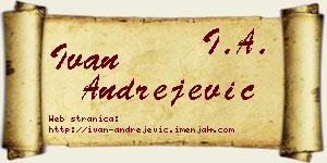 Ivan Andrejević vizit kartica